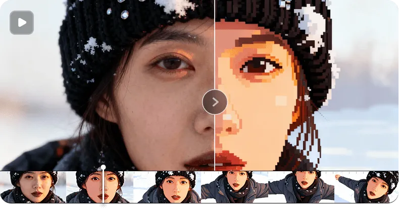 Close-up blink variation